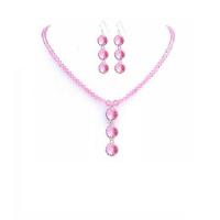 More information about "Pink Color  Wedding Jewelry Sets"