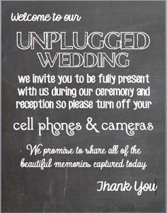More information about "How to Tell Your Guests You're Having An Unplugged Wedding"