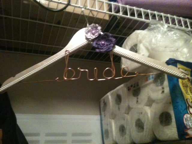 DIY Wedding Dress Hanger Tutorial