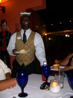 The waiter at Arizona's was a lot of fun. The food was good, too!