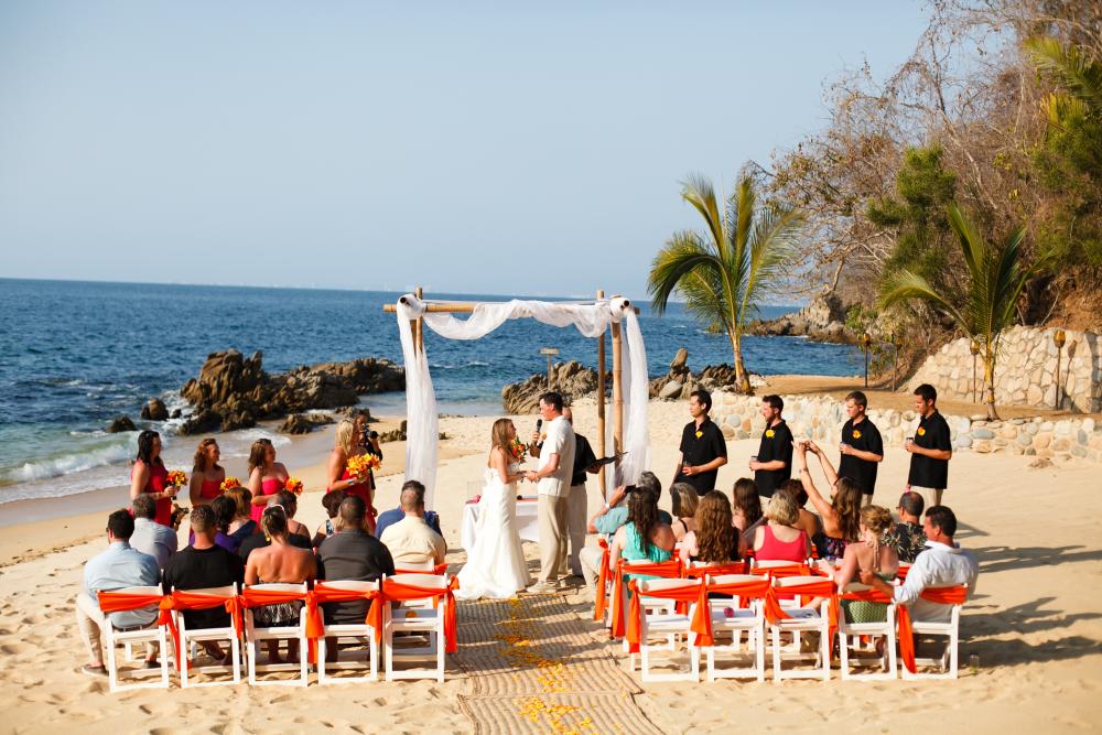 private beach ceremony