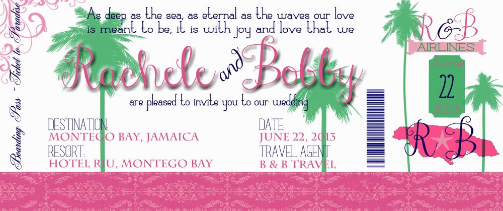 Invitations for Jamaican Wedding