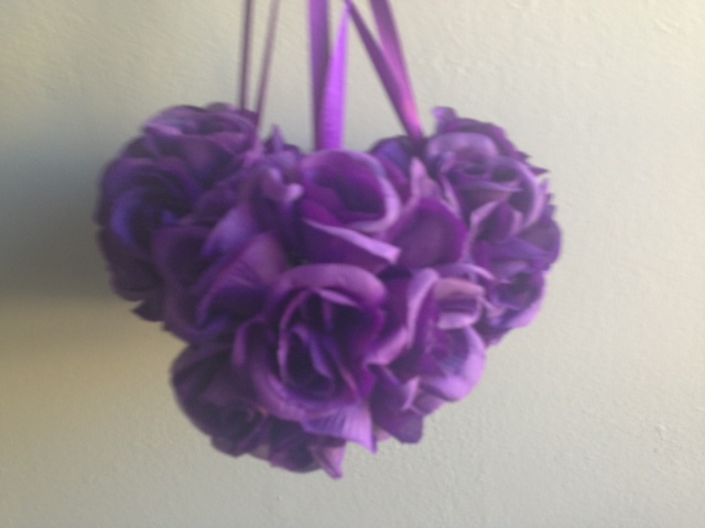 10 Purple Pomanders- Great for aisle markers and/or centerpieces!