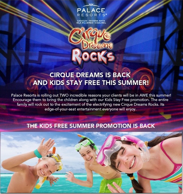 Palace Resorts Cirque Dreams Rock & Kids Stay Free