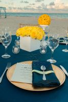 Navy collection table set up

