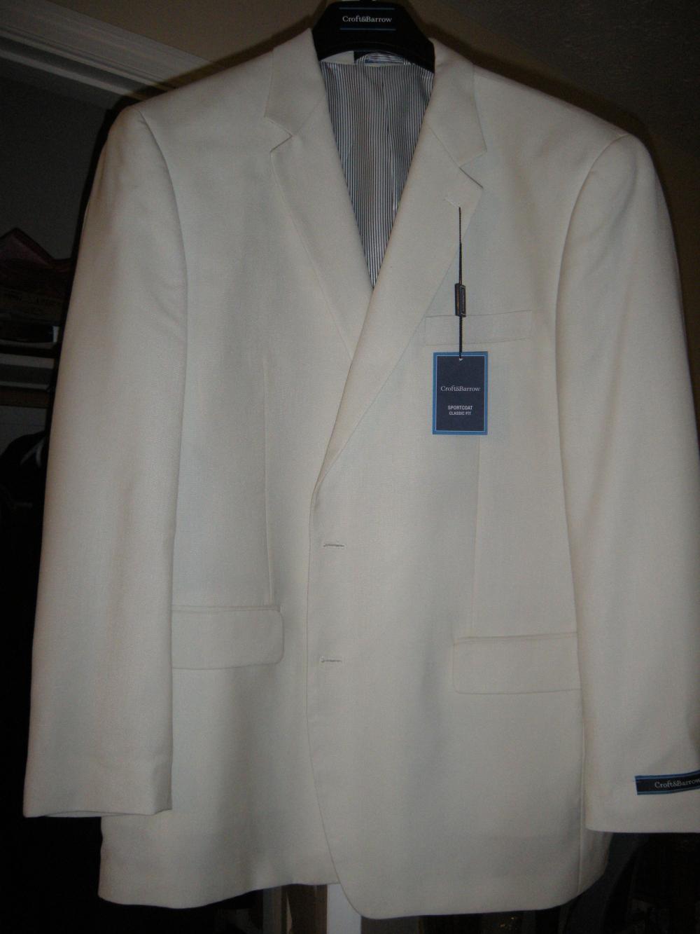 Brand New Off White/Ivory Suit Jacket