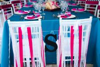 my DIY Bride and Groom Chair ribbons... I love them!