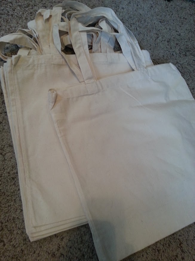 10 Brand New Canvas Tote Bags OOT totes