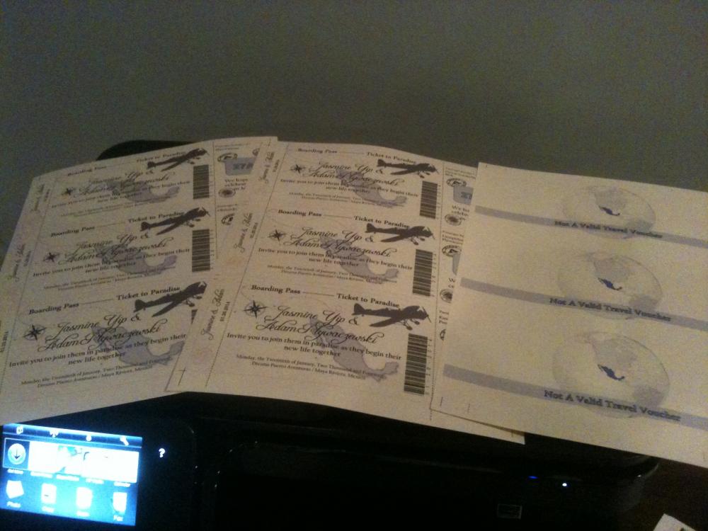 My Save the Date Boarding Pass Invites and in the making of my Passport Invitations