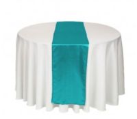 Turquoise Satin table runners  -12 available