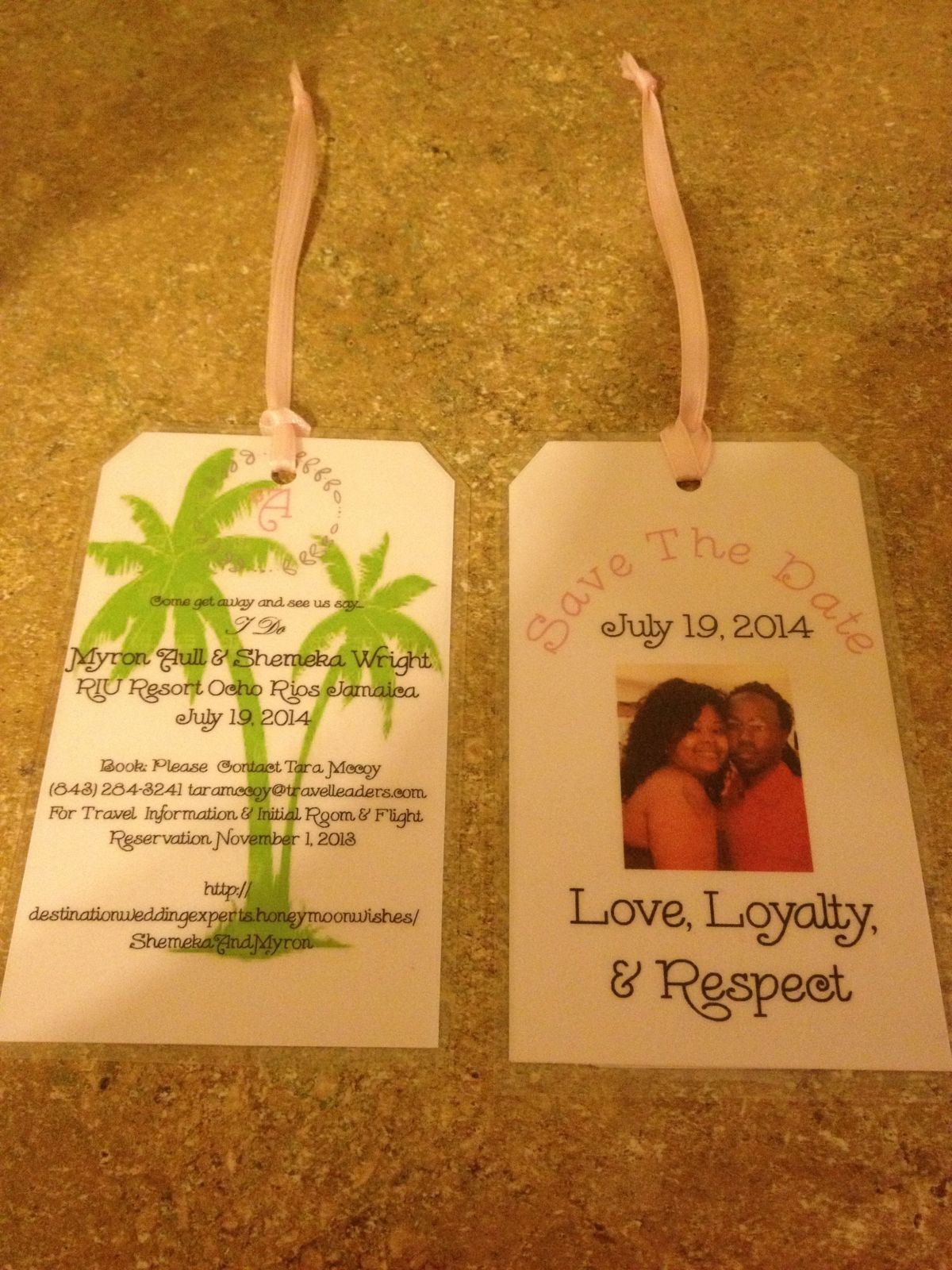 Luggage tag Save The Date