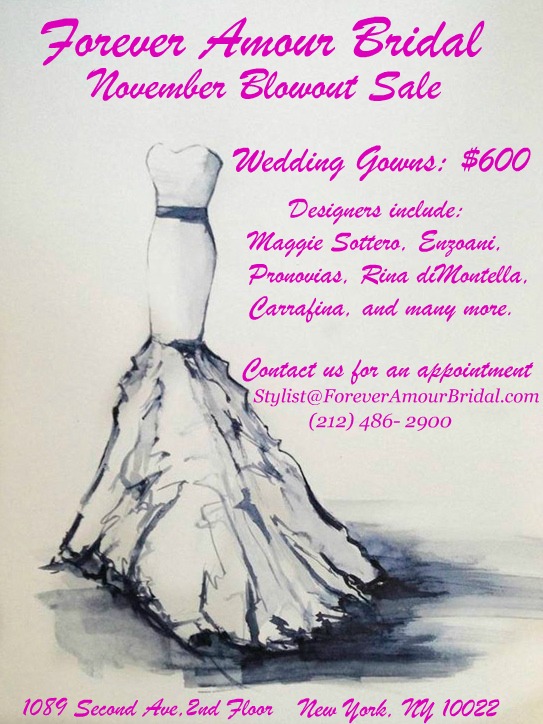 Invitation to Forever Amour Bridal's Insider Super sale!