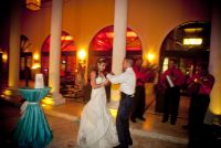Dancing with my groom to our romantic trio live music