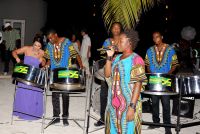 my sister playing with the steel drum band