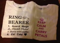 T-shirts for our ring bearer and flower girl
