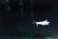 Deep dive trash  Cenote Mexico   LuckiePhotography