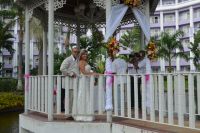 In the gazebo after the ceremony