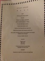 Steakhouse menu   served At semi private dinner reception At Plantation Restaurant
