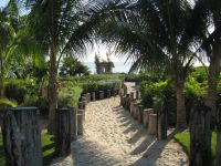 The walkway down to Caribbean beach. Private and beautiful!