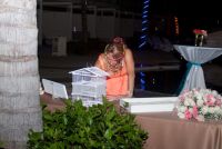 Guest book and place card table