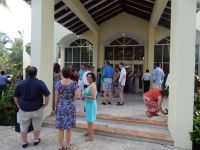 Cocktails on patio of Salon Dorado-Welcome Reception