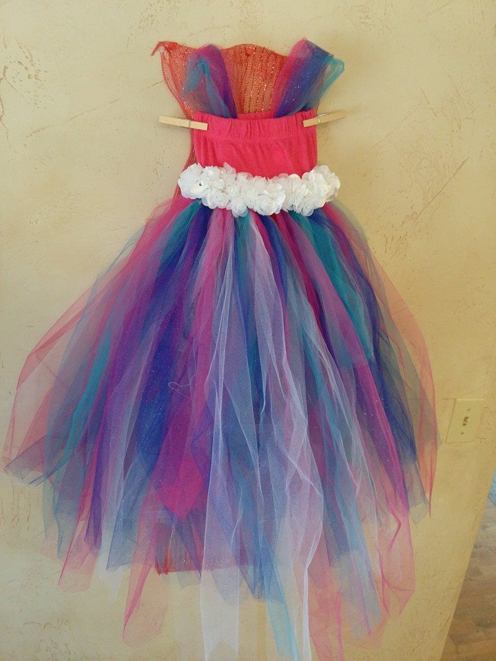 flower girl dress hanging