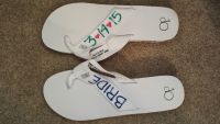 fun $5 wedge flip flops that I customized for resort wear