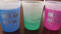 Stadium cups - 3 colors and front/back