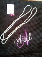 Bridesmaid Gifts - robe, barefoot sandals, earrings