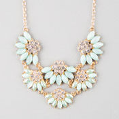 Mint and Gold Bridesmaid Statement Necklaces
