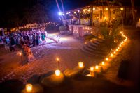 candles enhance the romantic atmosphere of Las Caletas