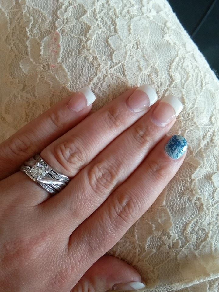something blue jamberry nail