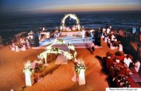 beach night wedding