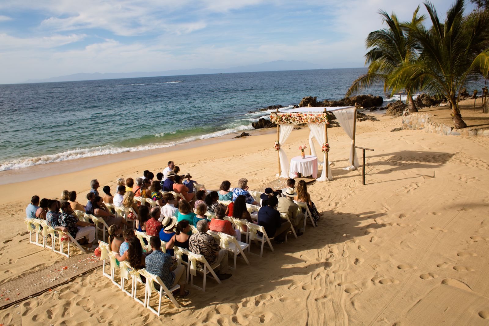 beach ceremony in progress