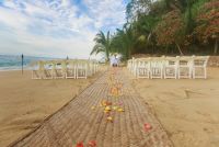 palm arch and private beach for my beach wedding
