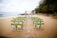 wedding in green at Las Caletas