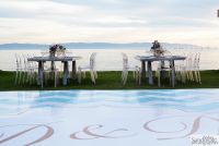 Garden-style by the sea wedding - Chevron dance floor