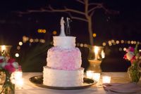 Pink wedding cake