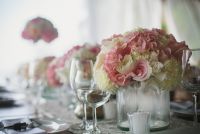 pink centerpieces