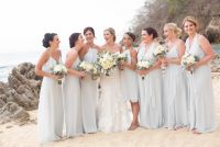 J&R Bridesmaids in light blue, a beautiful trendy style.
