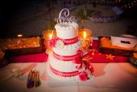 wedding cake in orange