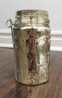 gold mercury mason Jar