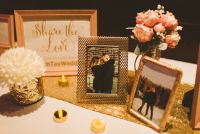 8x10 blush frame   4x6 gold frames   Led tealights   table runner