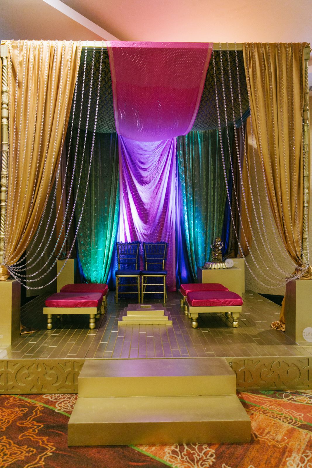 Indian Wedding Ceremony Setup by Zuniga Productions at Moon Palace Golf & Spa