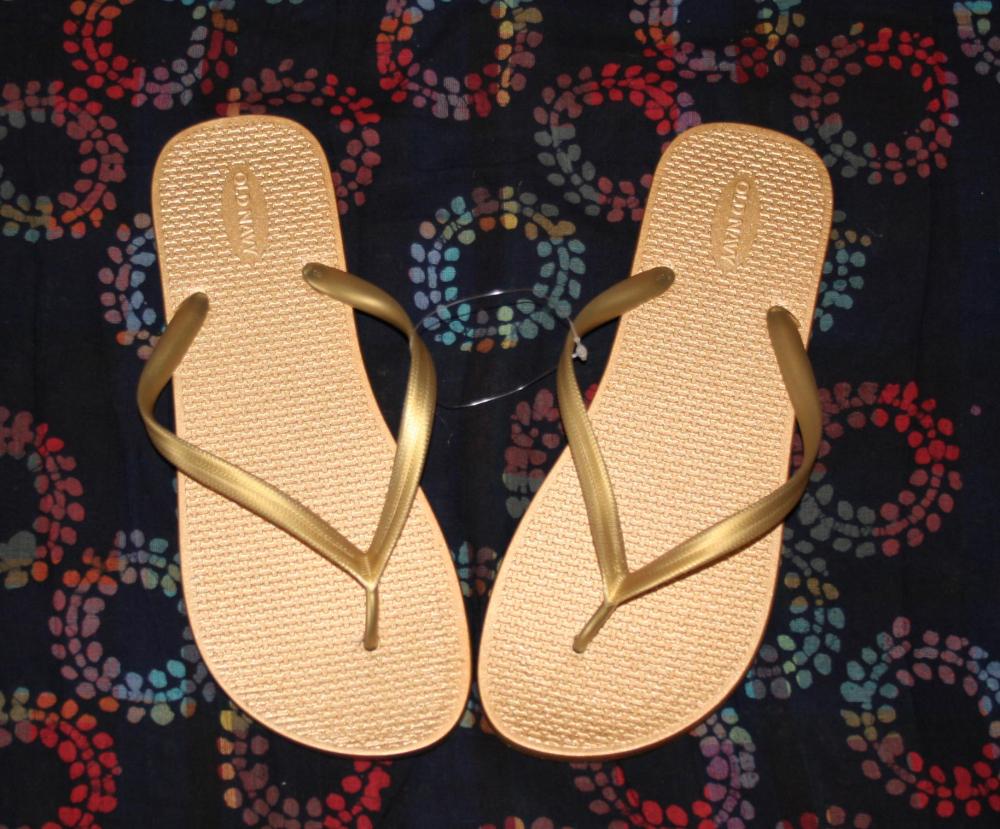 Gold Old Navy Flip Flops - New