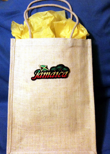 JAMAICA BRIDES: Jute OOT beach tote bags