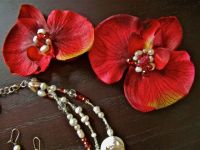 Rojo Tropical Exotic Hair Couture - Bridal Hair Clips