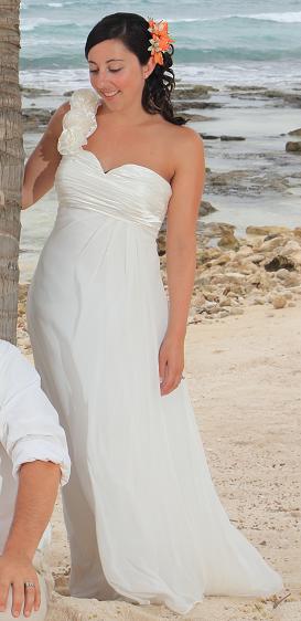 Chiffon One-Shoulder Wedding Dress/TTD