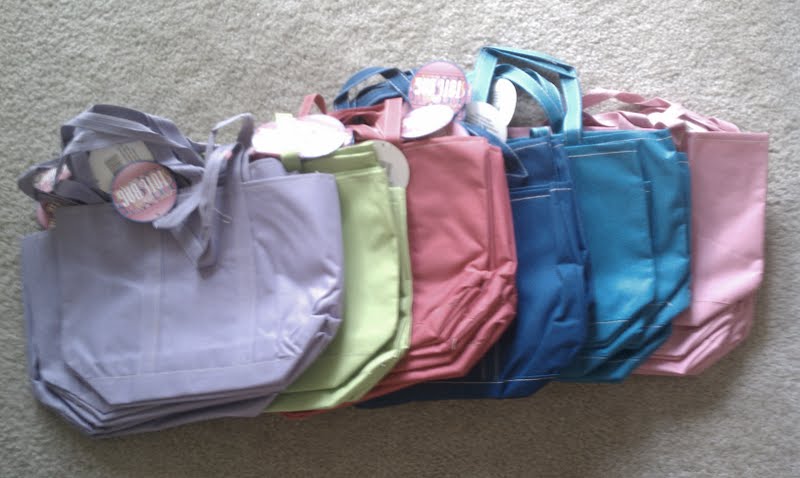 36 Tote bags - various colors