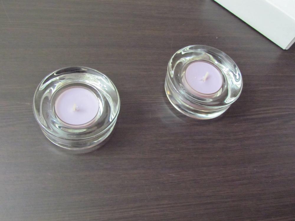 GLASS TEA LIGHT HOLDERS